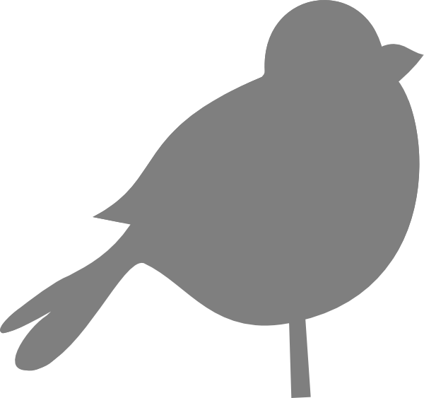 Grey Bird Clipart (600x563)