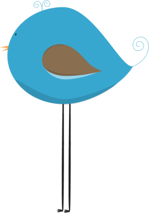 Long Legged Blue Bird - Clip Art (300x428)