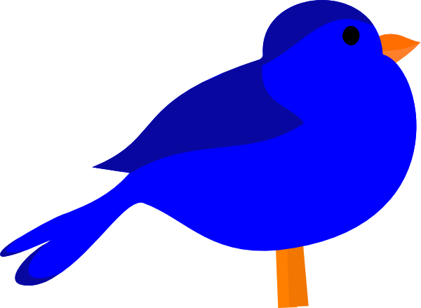 Blue Bird Clip Art At Clker - Bird (600x439)