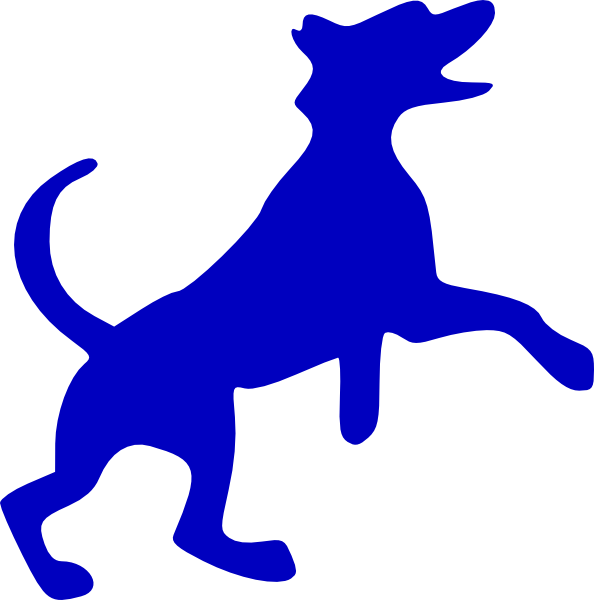 Cliparts Blue Free Download Clip Art Free Clip Art - Dog Silhouette Clip Art (594x600)