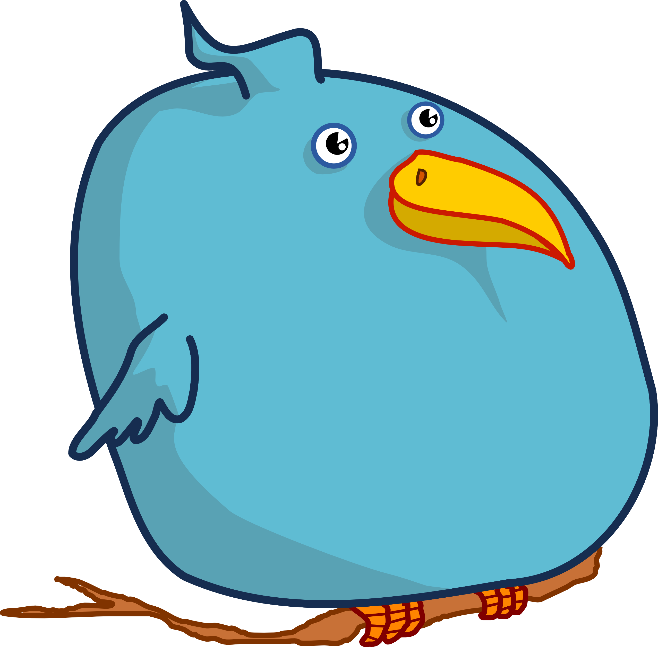 This Free Clip Arts Design Of Fat Bird - Fat Bird Cartoon (2555x2516)