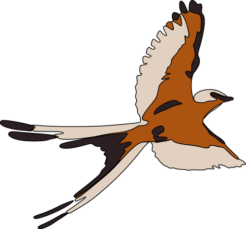 Colored Clip Art Of Flying Bird - Maya Bird Clipart (500x465)
