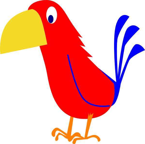Bird Clip Art At Clker - Cartoon Crow (600x595)