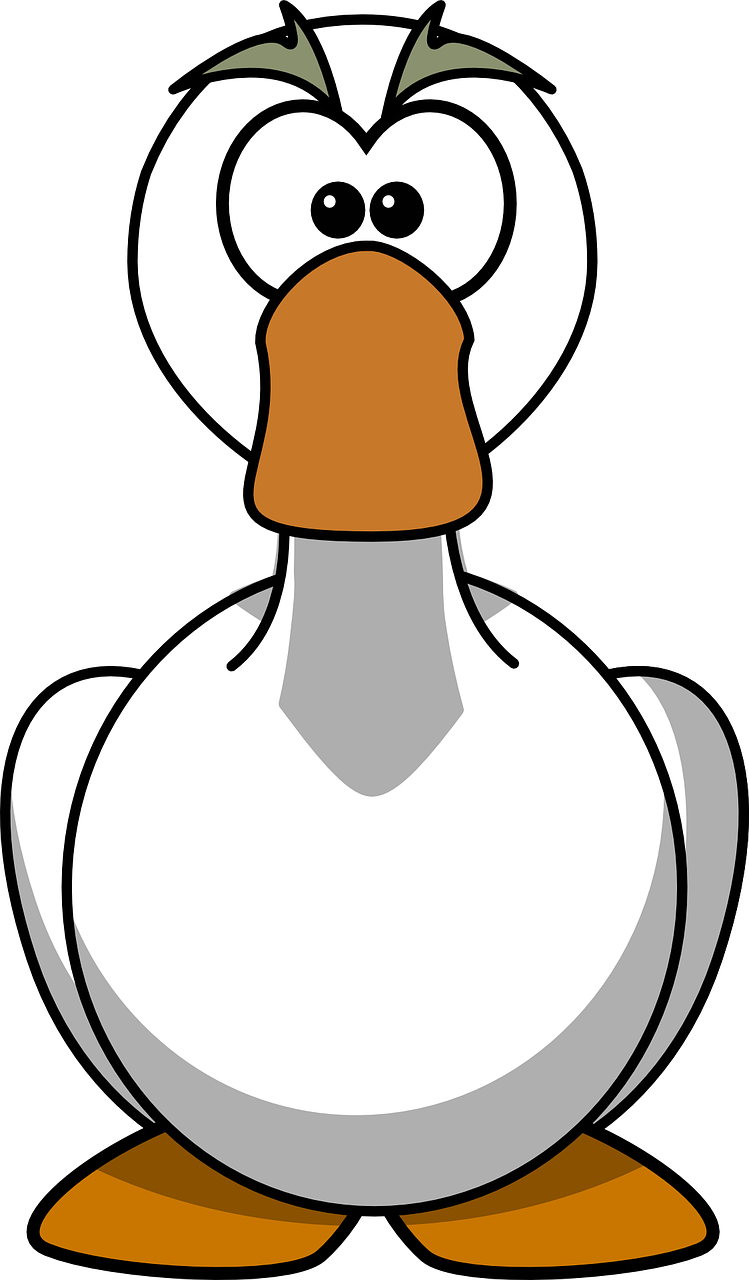 Download - Cartoon Goose Clipart (749x1280)
