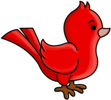 Red Bird Clipart - Blue Bird Shower Curtain (420x420)