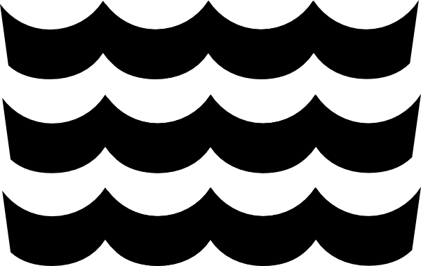 Wave Pattern Clip Art - Waves Silhouette Clip Art (600x379)