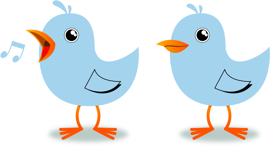 Twitter Birds Singing Musical Light Sky Blue 2 Dingle - 2 Little Dicky Bird...