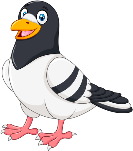 Vicces Rajzfilm Állatok Vektor [átalakított] - Pigeon Cartoon (455x500)