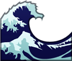 Water Wave Clip Art - Wave Emoji Iphone (400x400)