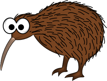 Free To Use &, Public Domain Kiwi Clip Art - Kiwi New Zealand Cartoon (435x328)