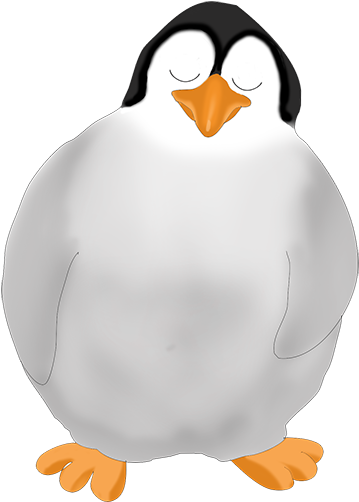 Penguin Baby Drawing, Sleeping Penguin Baby - Adã©lie Penguin (389x531)