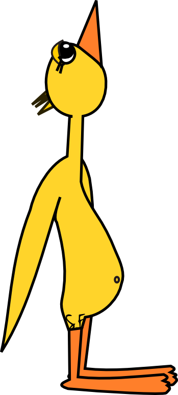 Free Digital Funny Yellow Bird Scrapbooking Embellishment - Of Mice And Men (349x771)