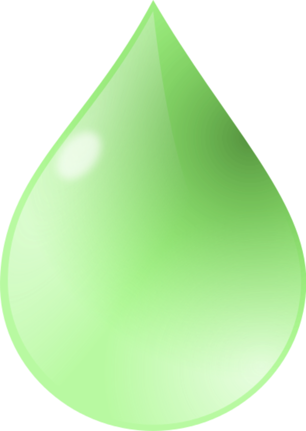 Water Drop Clipart Vector - Green Water Drop Vector (600x845)
