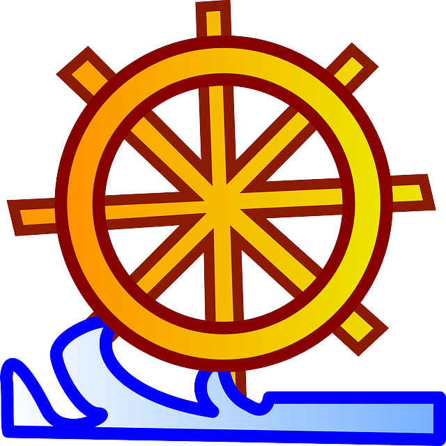Steering Icon, Wheel, Theme, Apps, Helm, Steering - Desenho De Timão De Barco (640x640)