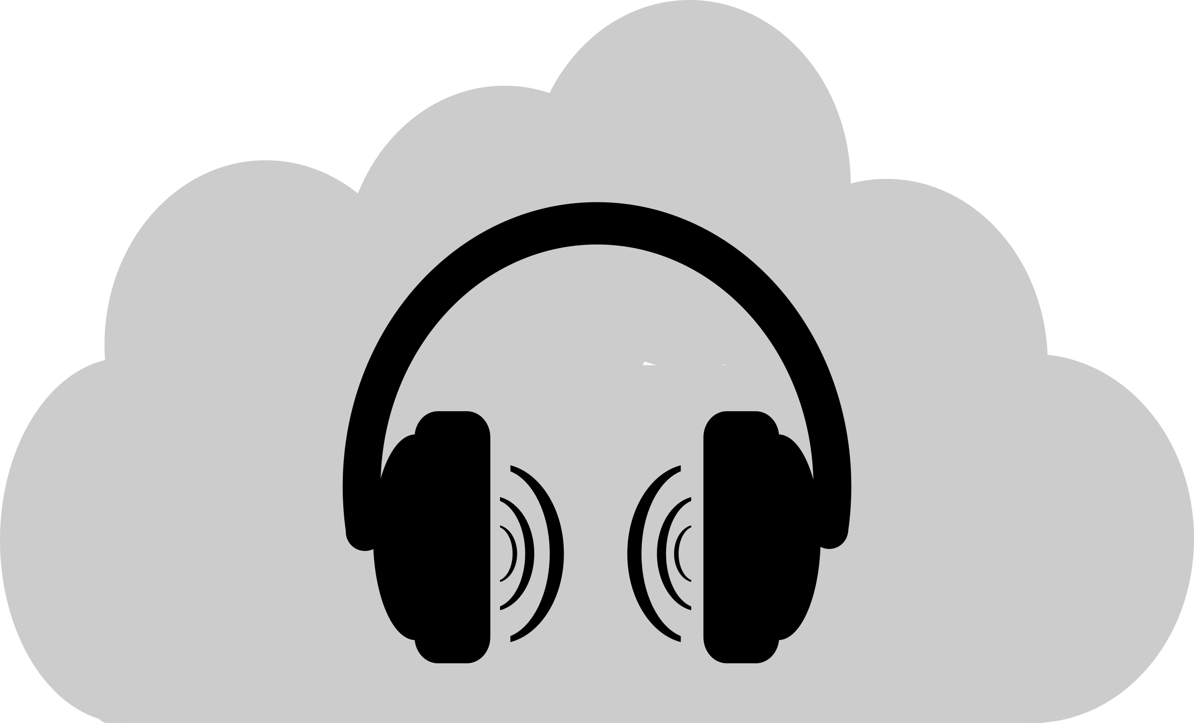 Big Image - Music Headphones Clipart (2400x1454)