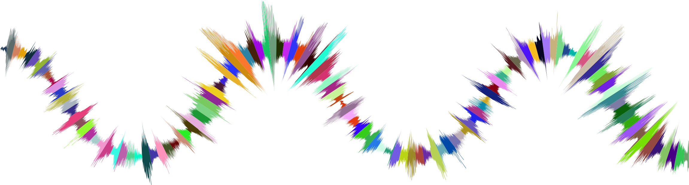 Sound Waves Tsunami Silhouette - Sound (2302x618)