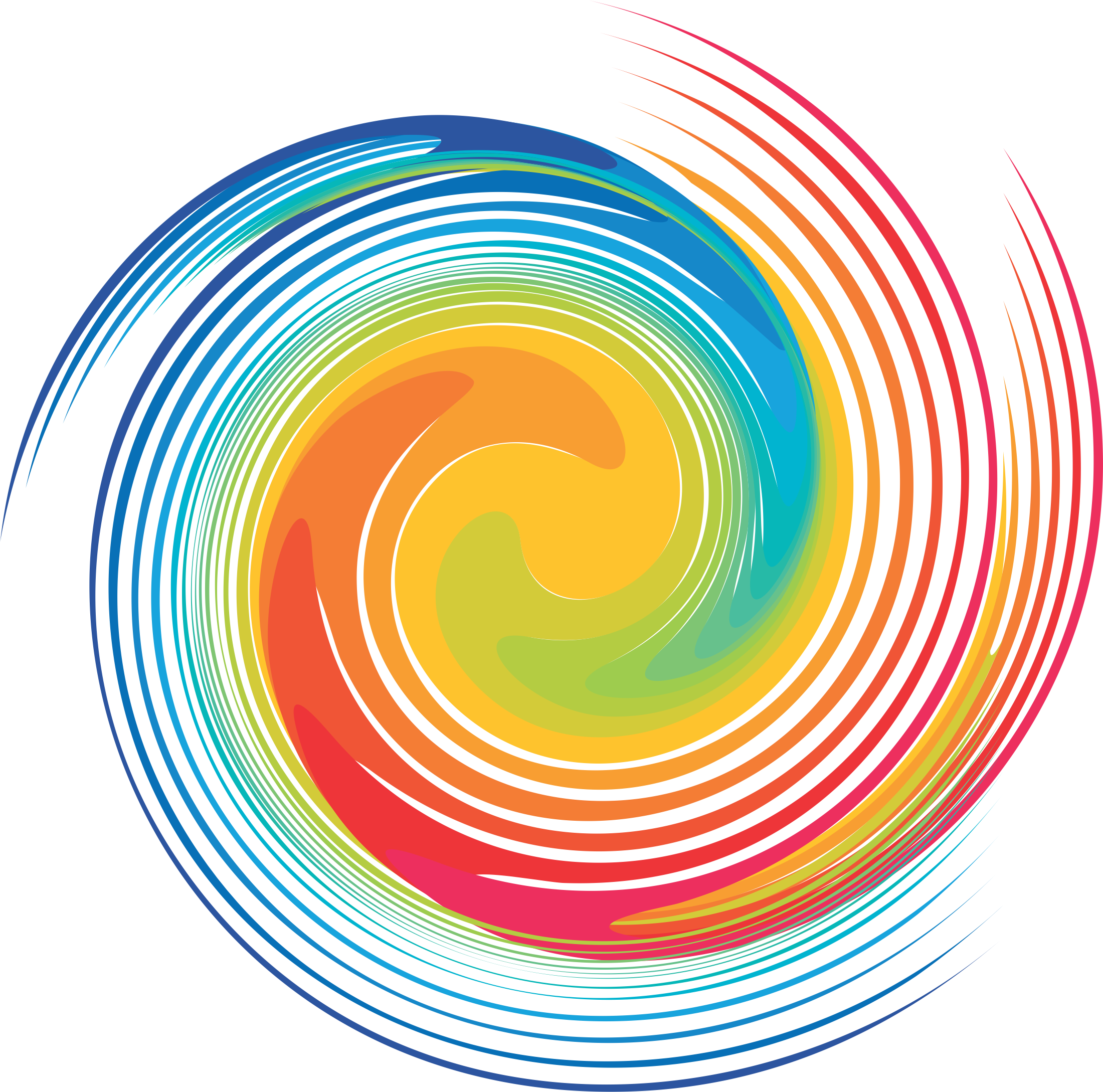Sentido - Dibujo Espiral De Colores (2200x2178)