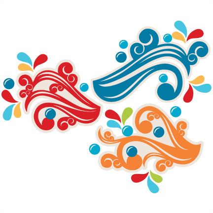 Summer Waves Set Svg Scrapbook Cut File Cute Clipart - Clip Art (432x432)