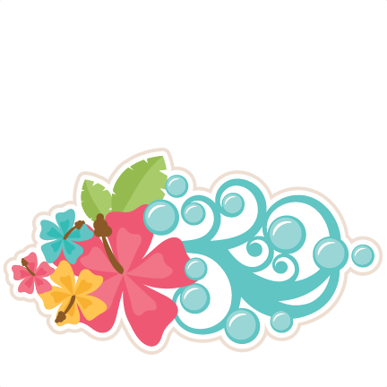 Tropical Flowers Svg Scrapbook Cut File Cute Clipart - Flower Wave Png (432x432)