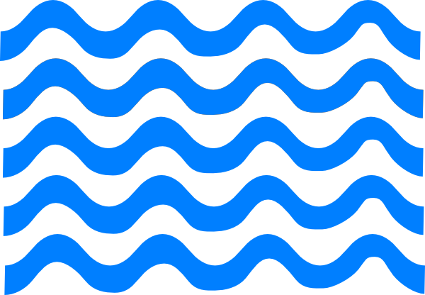 Blue Wave Lines Clip Art - Waves Icon Blue Png (600x416)