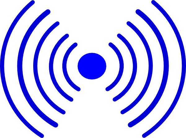 Radio Waves All Blue Clip Art At Clker - Blue Radio Waves (600x445)