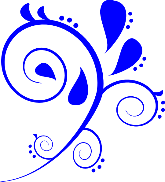 Blue Swirl Png - Free Paisley Clip Art (540x595)