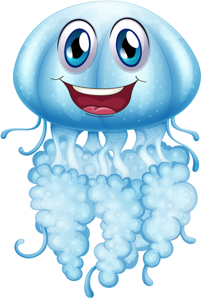 Fundo Do Mar - Jellyfish White Background (737x1024)