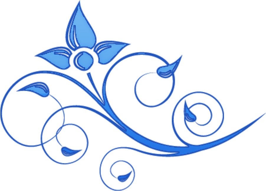Blue Swirl Png - Blue Floral Swirl Png (1024x768)