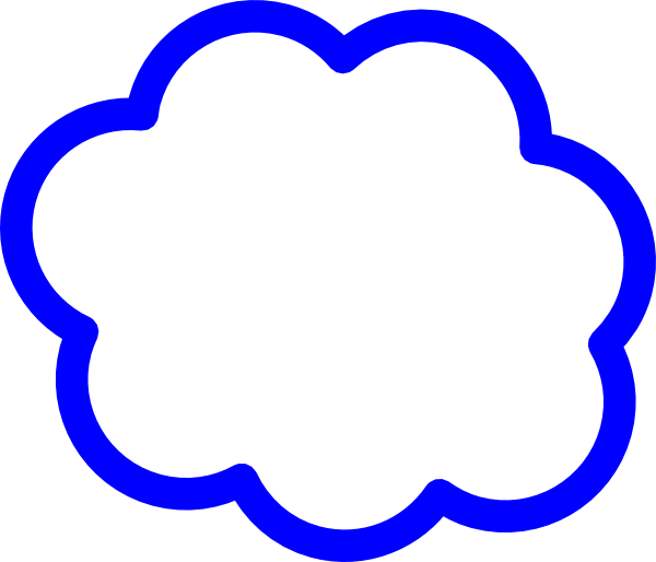 Blue Cloud Clip Art - Cloud Clip Art (600x514)