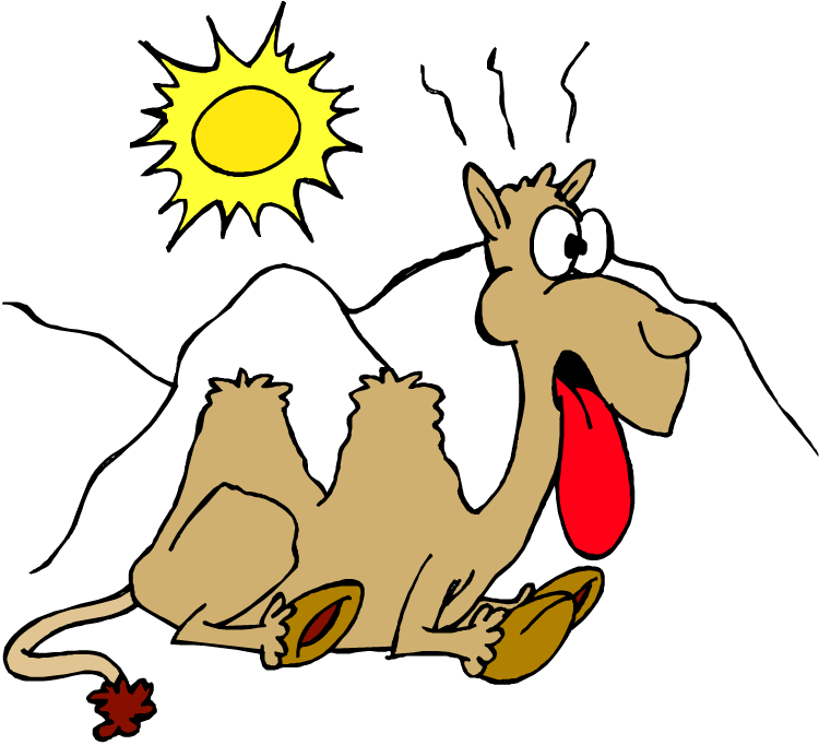 Heat Wave Coming - Panting Clipart (750x682)