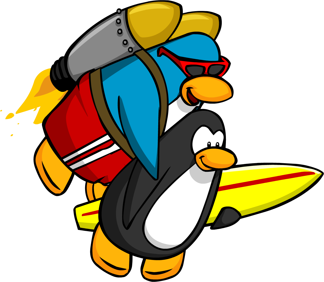 Catchin' Waves Jet Pack Surfer Carry - Club Penguin (1245x1087)