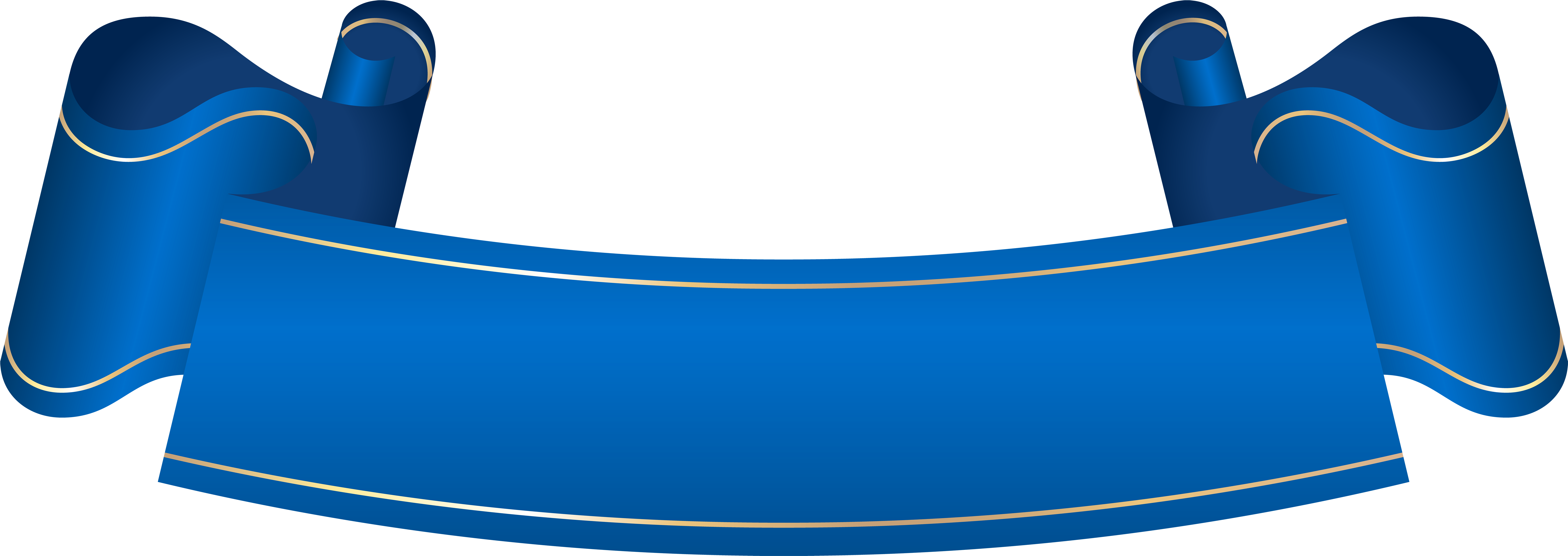 Blue Banner Transparent Clip Art - Clip Art (8000x2914)