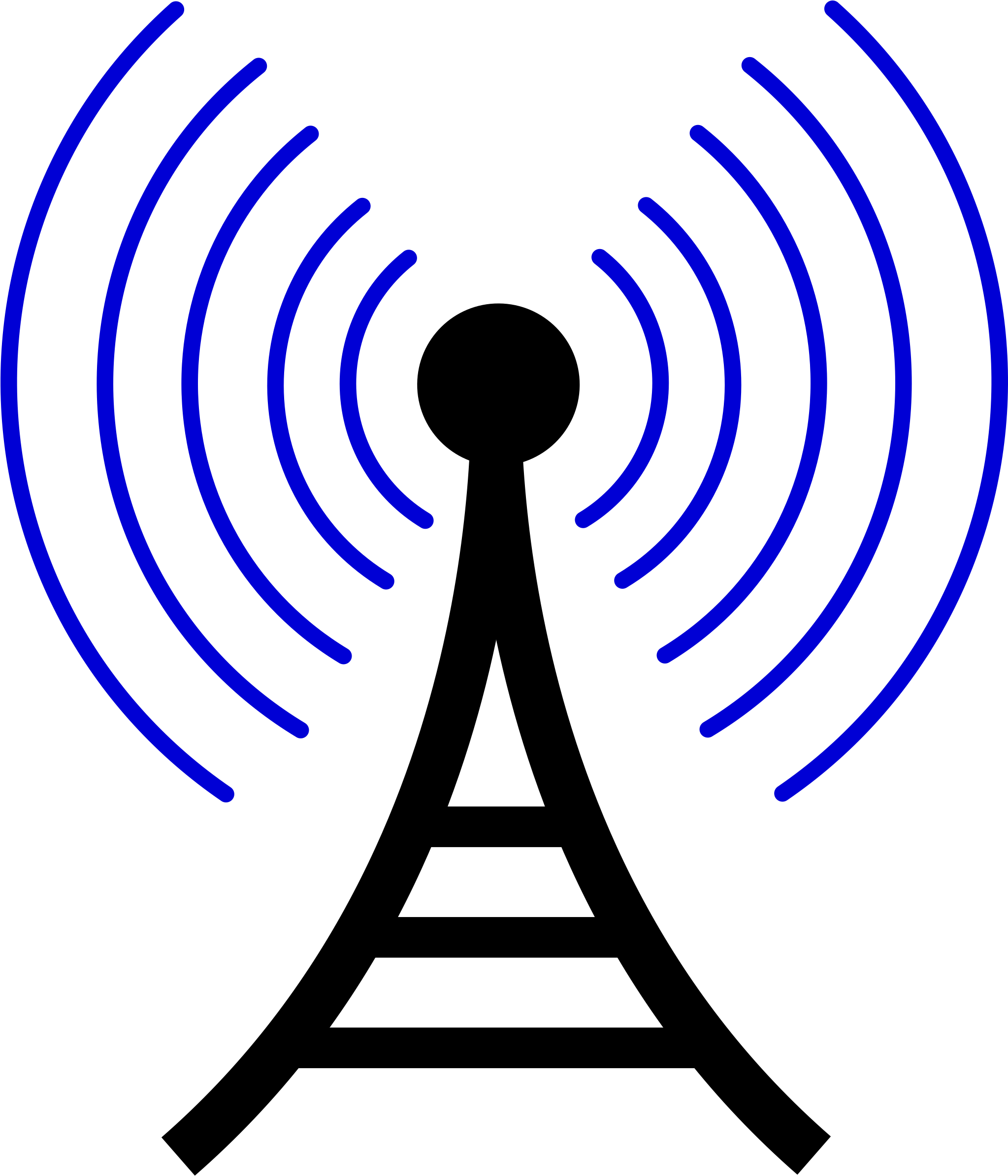 Telecommunications Tower Radio Clip Art - Radio Tower (2046x2400)