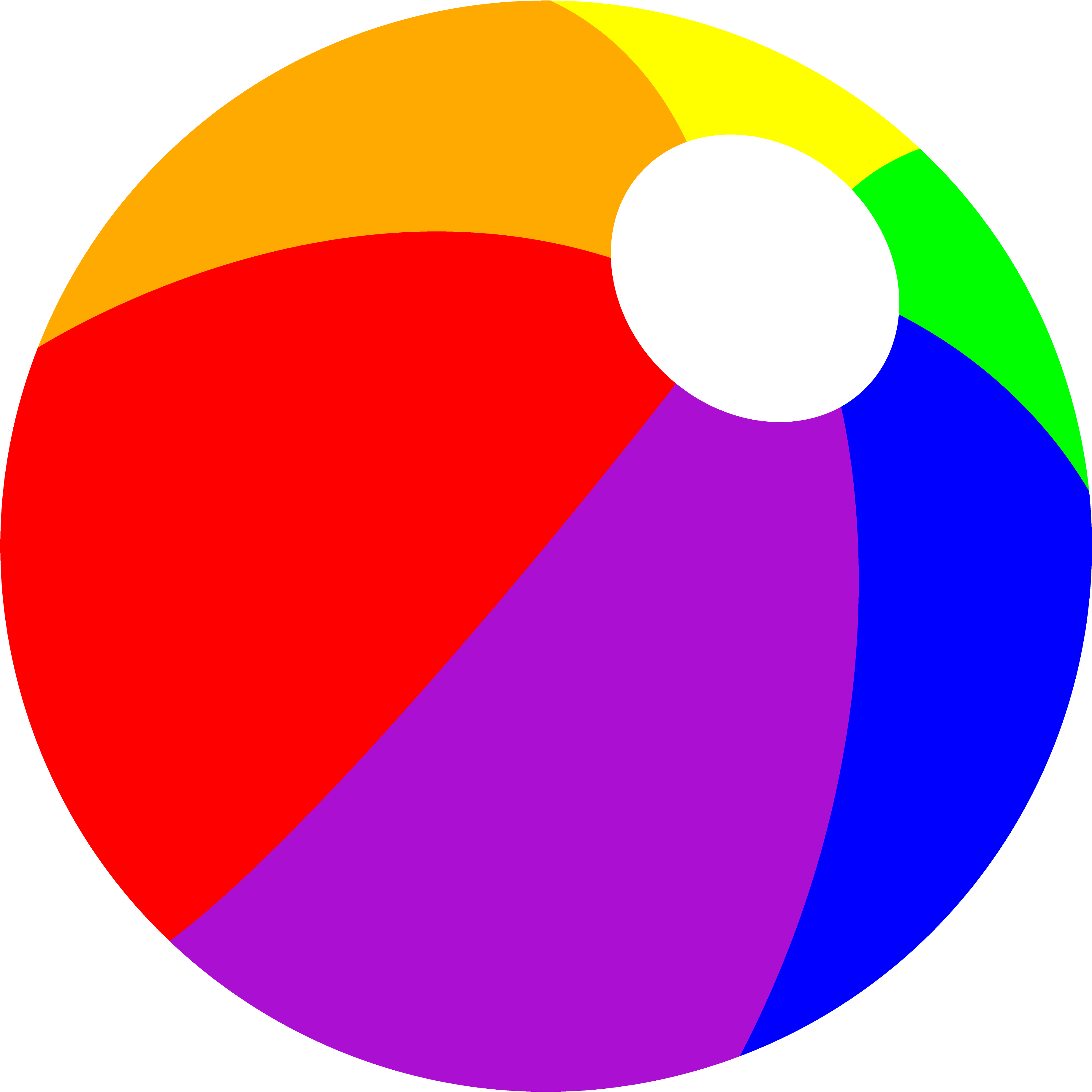 Rainbow Summer Beach Ball - Beach Ball Clipart Free (3809x3800)