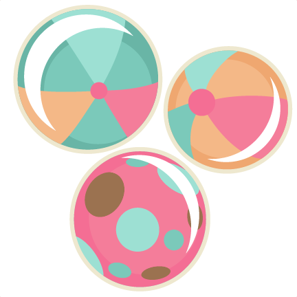 Beach Ball Scrapbook Cuts Svg Cutting Files Doodle - Cute Beach Ball Png (432x432)