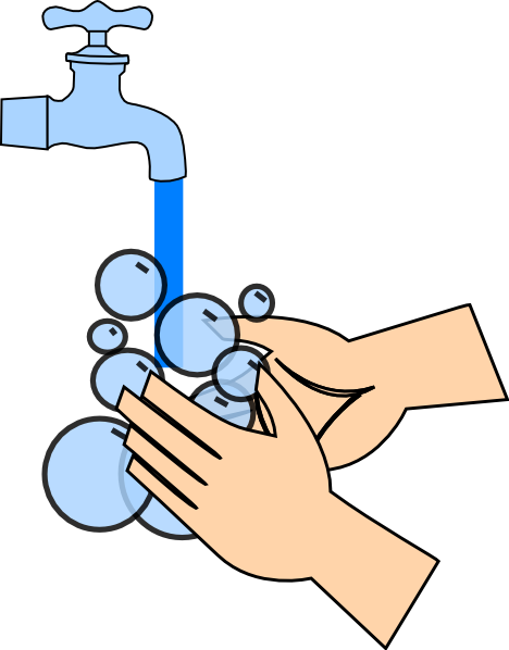 Hand Clipart Animated - Wash Your Hands With Soap And Water (728x930)