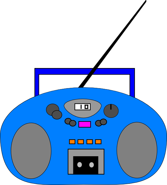 Clipart Antennas - Clipart Of A Radio (540x598)