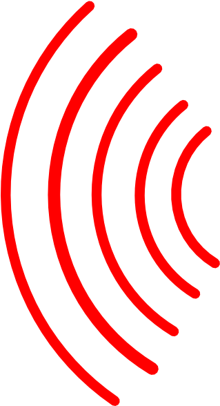 Red Radio Waves Clip Art At Clker Com Vector Clip Art - Circle (396x600)