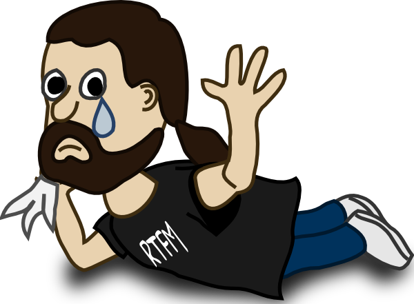 Man Clip Art At Clker - Funny Man Crying Cartoon (600x441)