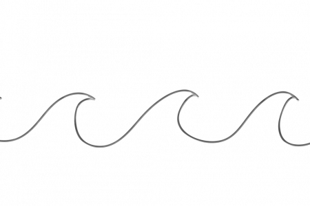 Wave Clipart Black And White - Calligraphy (450x300)