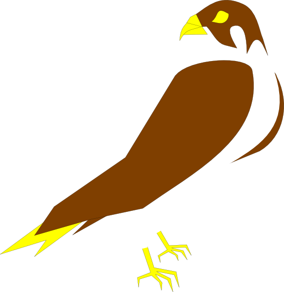 Falcon Clip Art - Peregrine Falcon Simple Clipart (582x598)