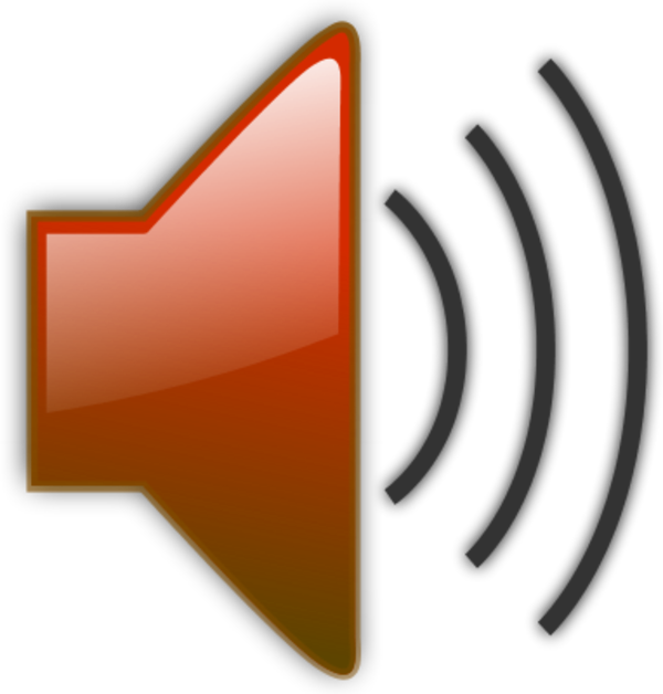 Large Speaker Icon With Sound Waves Clipart - Sound (600x628)