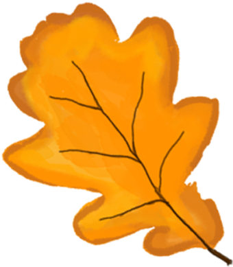 Yellow Painted Fall Leaf Clip Art - Clip Art (450x432)
