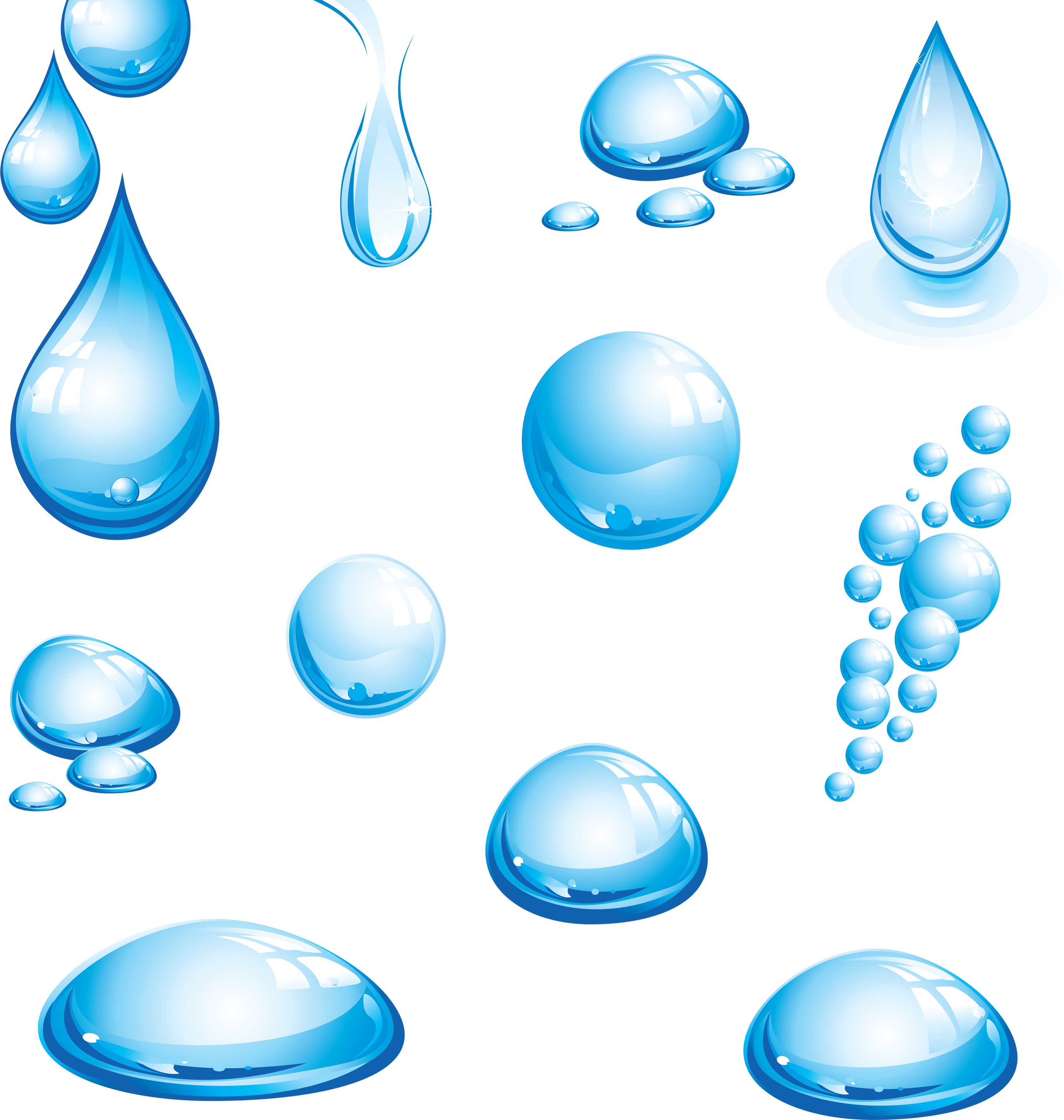 Images For Water Drop Clipart Png - Blue Water Drops Png (4530x4787)