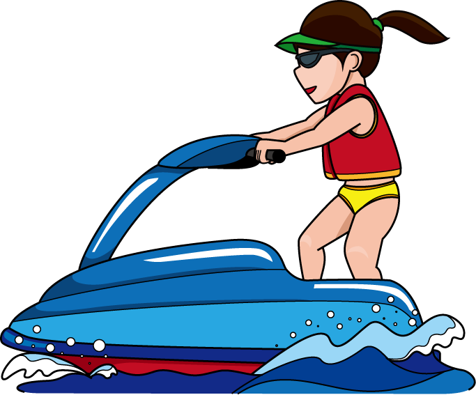 Jet Ski Personal Water Craft Sea-doo Clip Art - Jet Ski Clipart Png (683x567)
