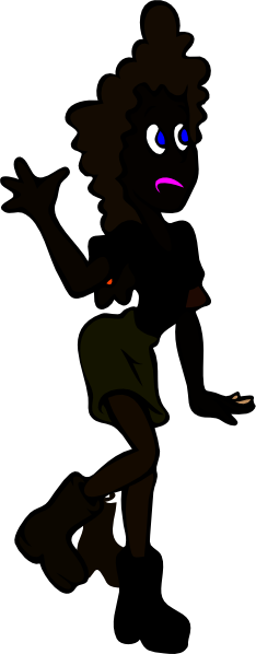 Sad Woman Waving Clip Art At Clker - Clip Art (234x598)