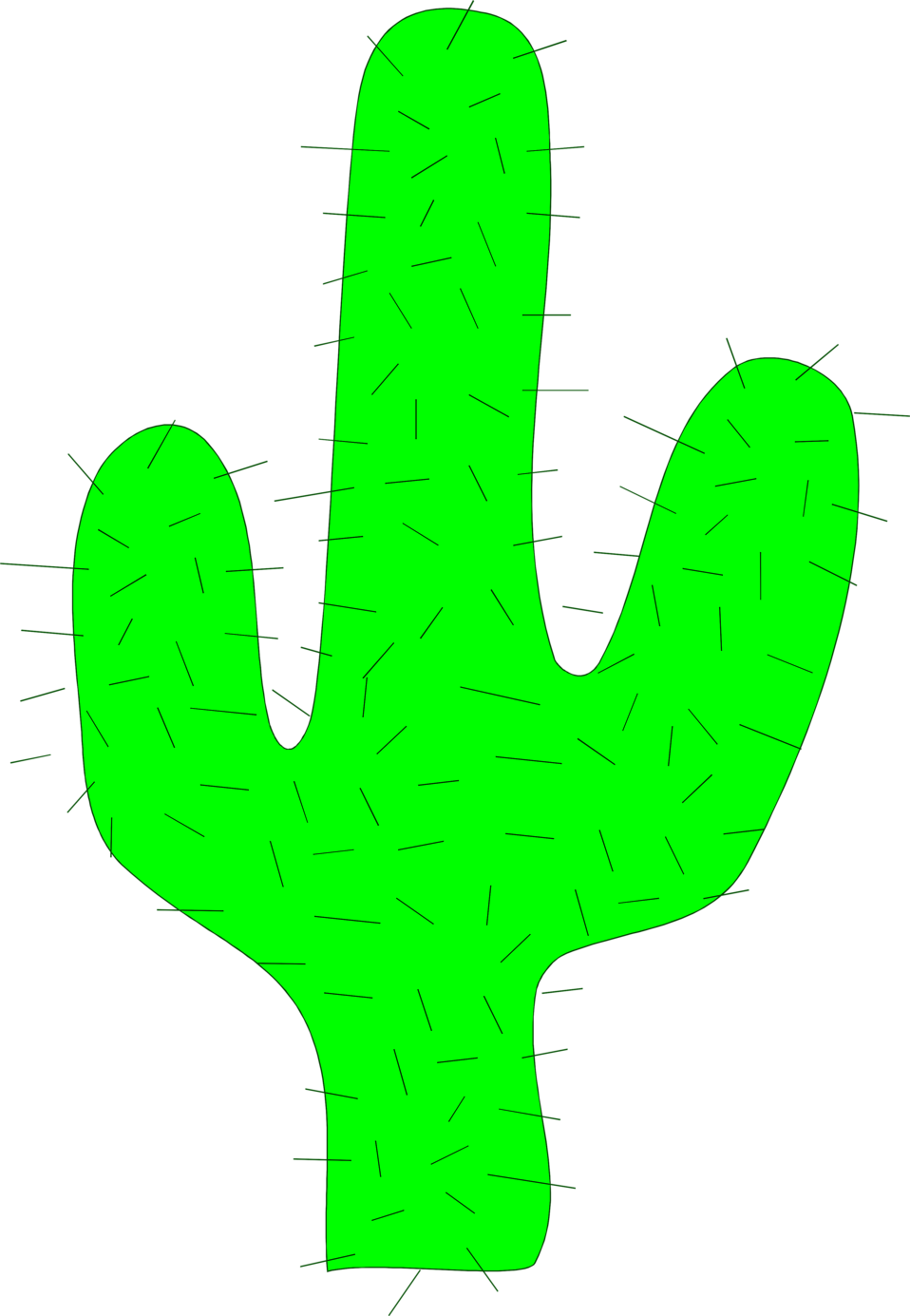 Cactus Free Stock Photo Illustration Of A - Clip Art (958x1385)