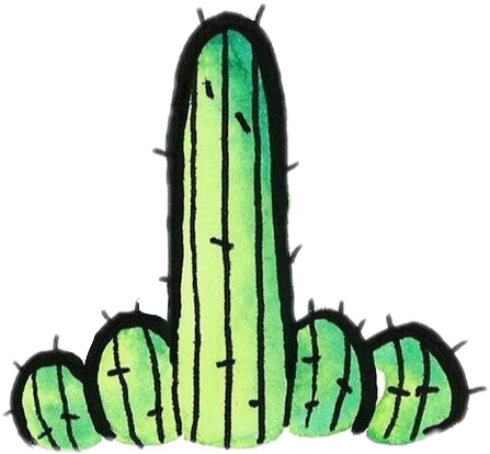 Cacti Cactus Tumblr Green Black Colour Fucktus Cactusfl - Cactus Tumblr Png (447x414)