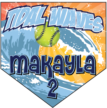 Tidal Waves Home Plate Individual Team Pennant - College Softball (381x381)