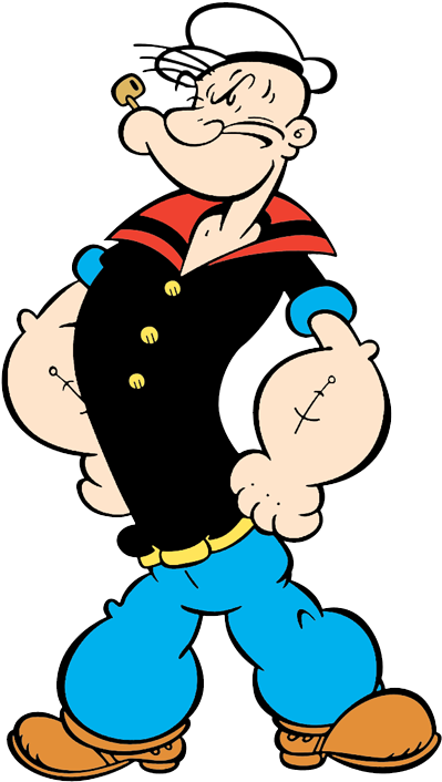 Popeye The Sailor Man Clipart - Popeye The Sailor Png (425x717)